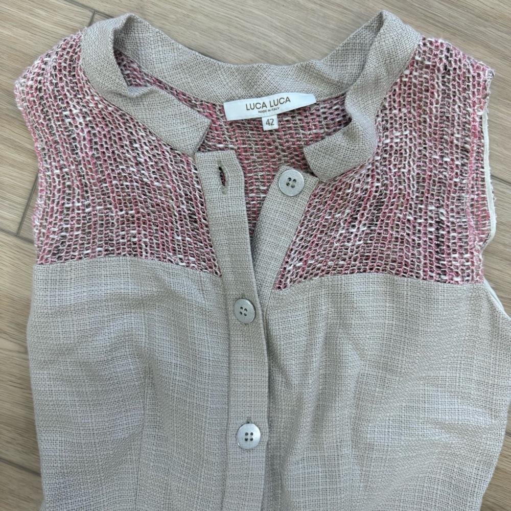 Luca Luca Beige Woven Dress - Picture 4 of 5